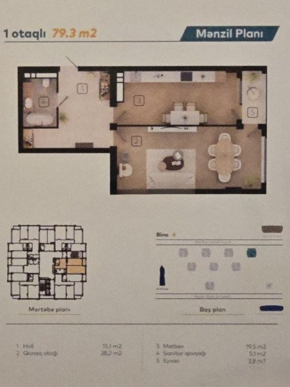 Satılır 1 otaqlı yeni tikili, 79.3 m², Ulduz m.-7