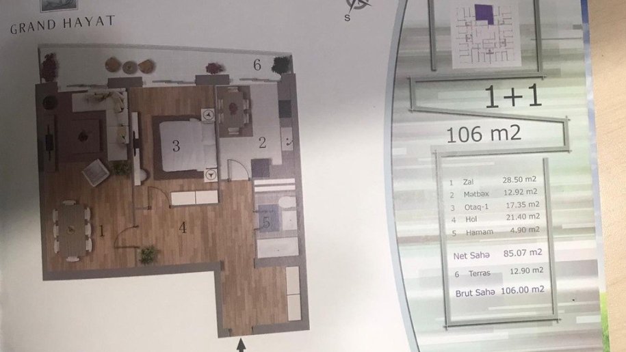 Satılır 2 otaqlı yeni tikili, 107 m², 8 noyabr-11