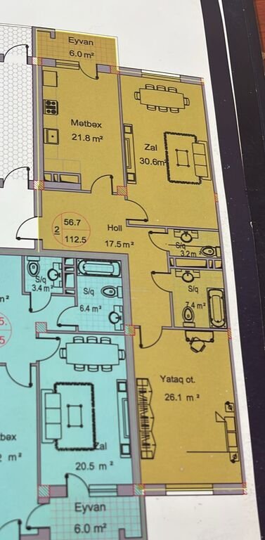 Satılır 2 otaqlı yeni tikili, 112.5 m², Nərimanov-5