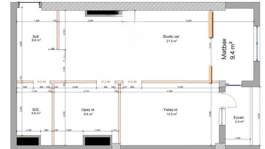 Satılır 3 otaqlı yeni tikili, 75 m², Azadlıq Prospekti m.-3