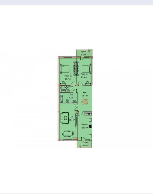 Satılır 3 otaqlı yeni tikili, 145.8 m², Nəsimi-3