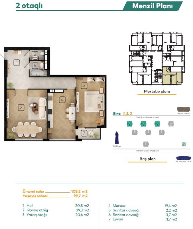 Satılır 2 otaqlı yeni tikili, 108.2 m², Koroğlu m.-11