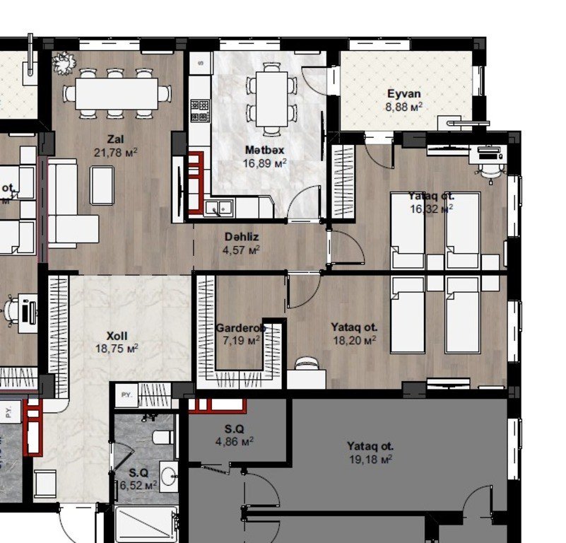 Satılır 3 otaqlı yeni tikili, 126 m², Nizami m.-14
