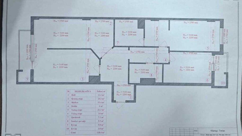 Satılır 3 otaqlı yeni tikili, 125 m², Nəriman Nərimanov m.-3