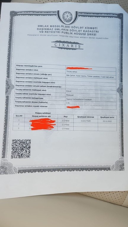 6 sot torpaq satılır, Türkan-4