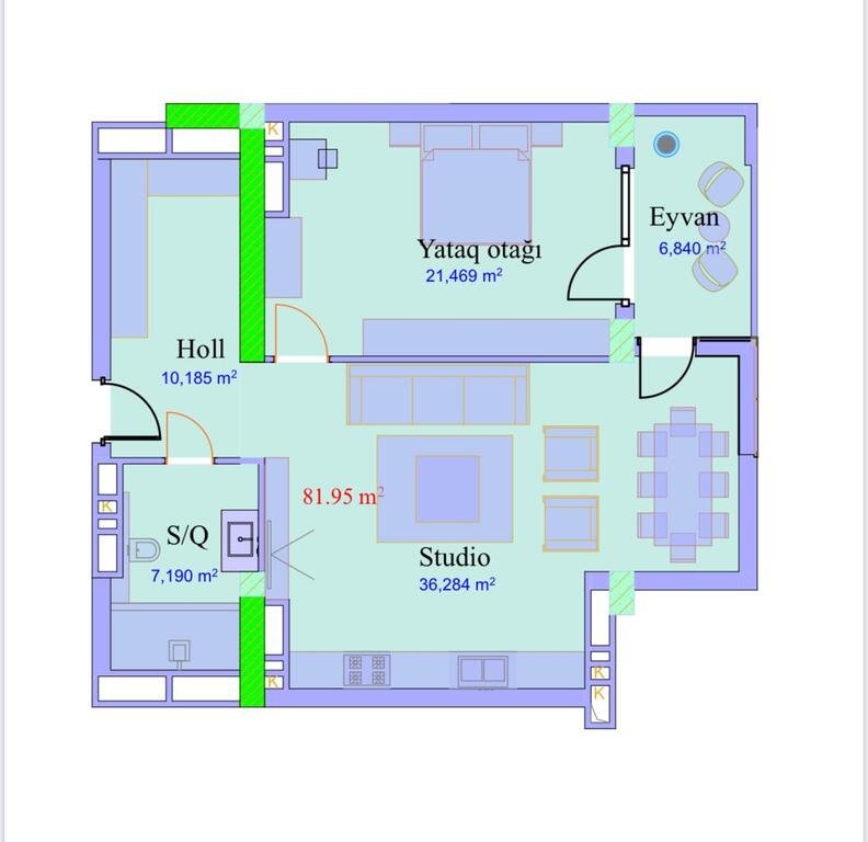 Satılır 2 otaqlı yeni tikili, 82 m², Bayıl-13