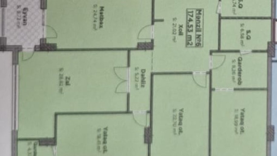 Satılır 4 otaqlı yeni tikili, 174.5 m², Elmlər Akademiyası m.-27