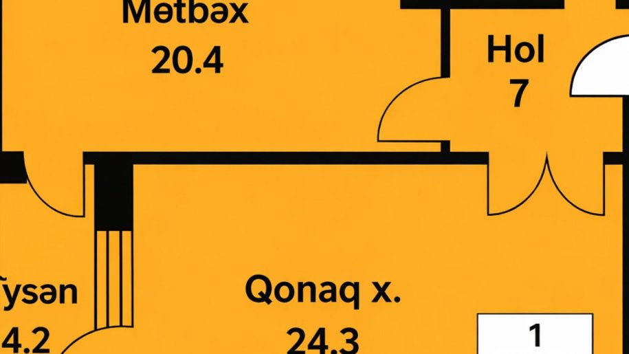 Satılır 1 otaqlı yeni tikili, 62 m², Nərimanov-2
